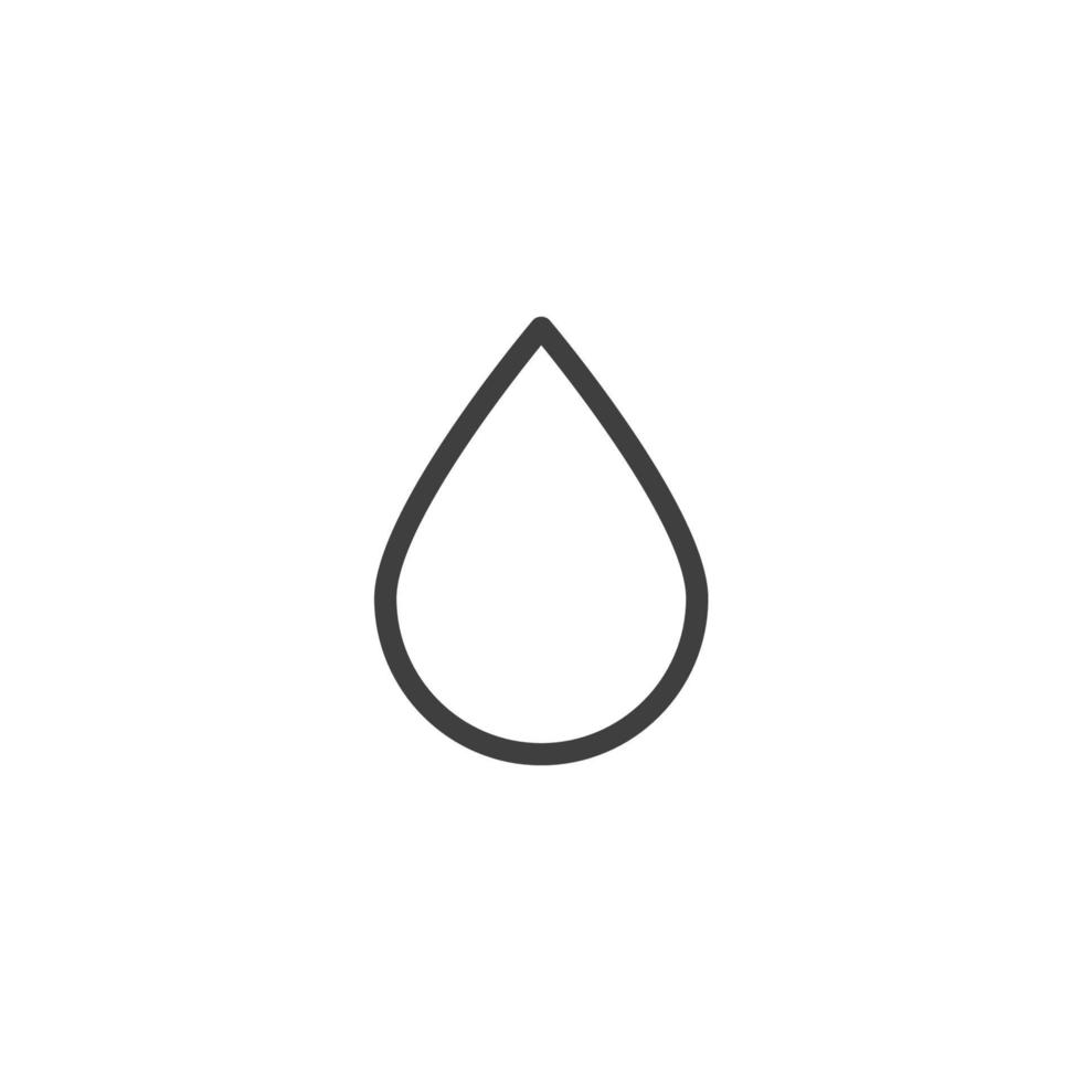Vector sign of the water drop symbol is isolated on a white background