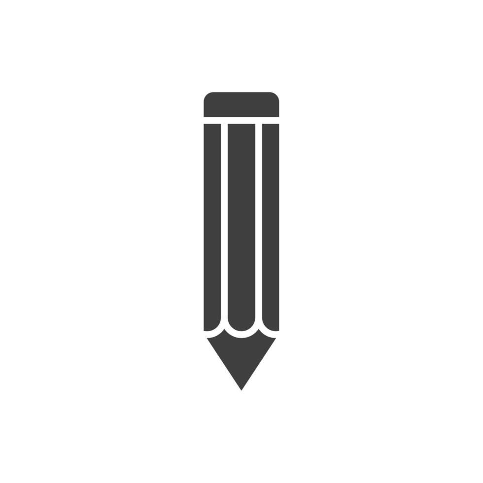Vector sign of the pencil symbol is isolated on a white background. pencil icon color editable.