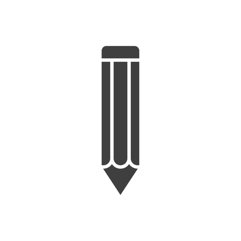 Vector sign of the pencil symbol is isolated on a white background. pencil icon color editable.