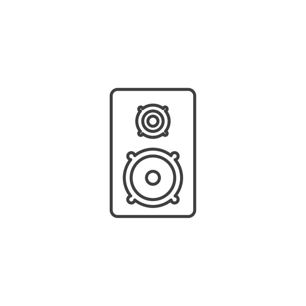 Vector sign of the Sound speaker symbol is isolated on a white ...