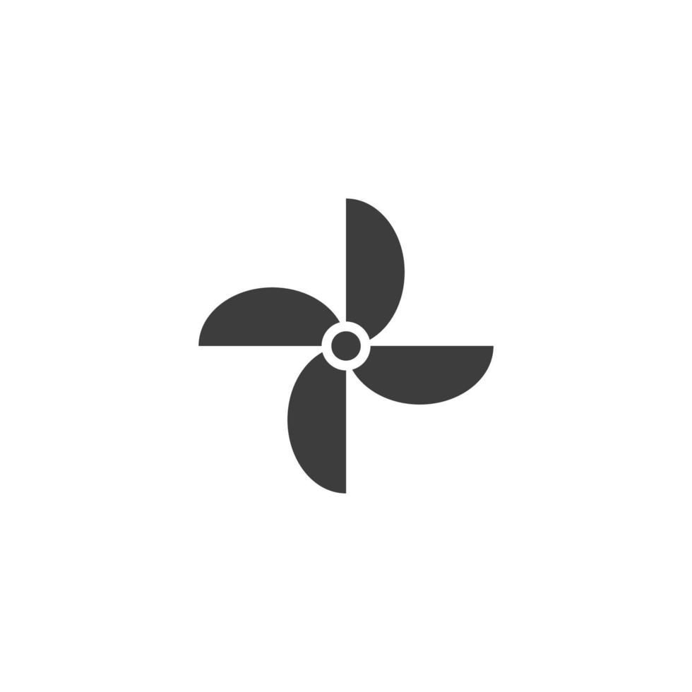 Vector sign of the pinwheel symbol is isolated on a white background. pinwheel icon color editable.