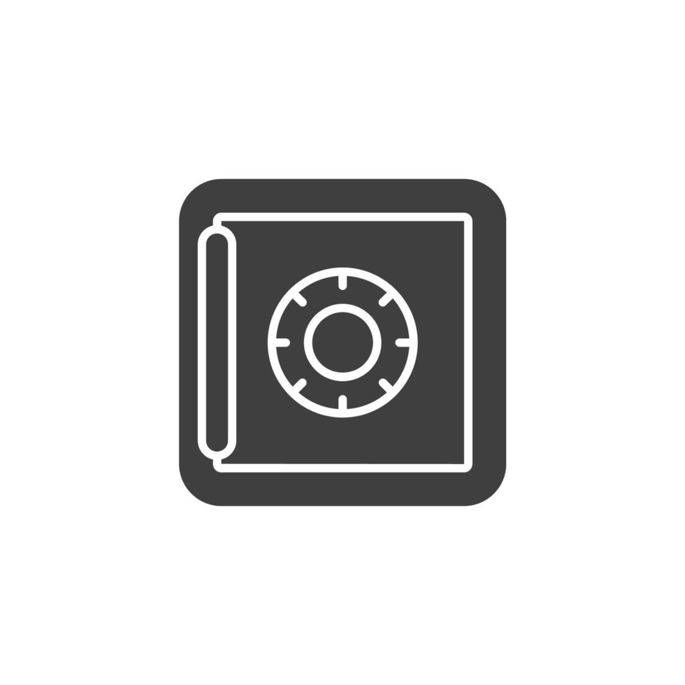 Vector sign of the Bank vault symbol is isolated on a white background. Bank vault icon color editable.