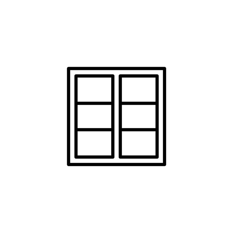 Vector sign of the Window symbol is isolated on a white background. Window icon color editable.