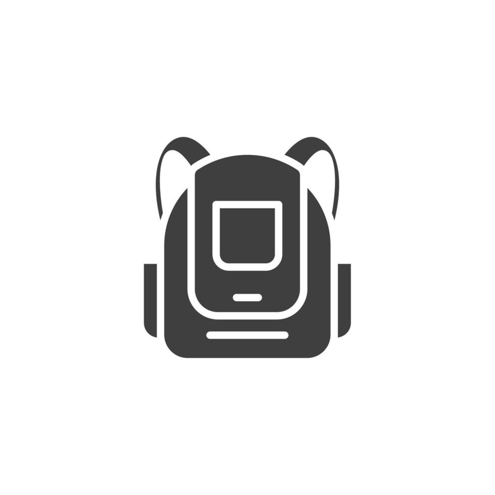 Vector sign of the School bag symbol is isolated on a white background. School bag icon color editable.