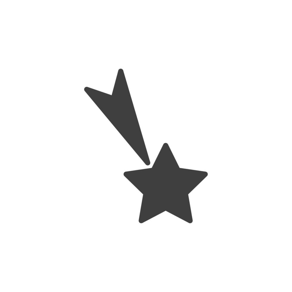 Vector sign of the Shooting Star symbol is isolated on a white background. Shooting Star icon color editable.