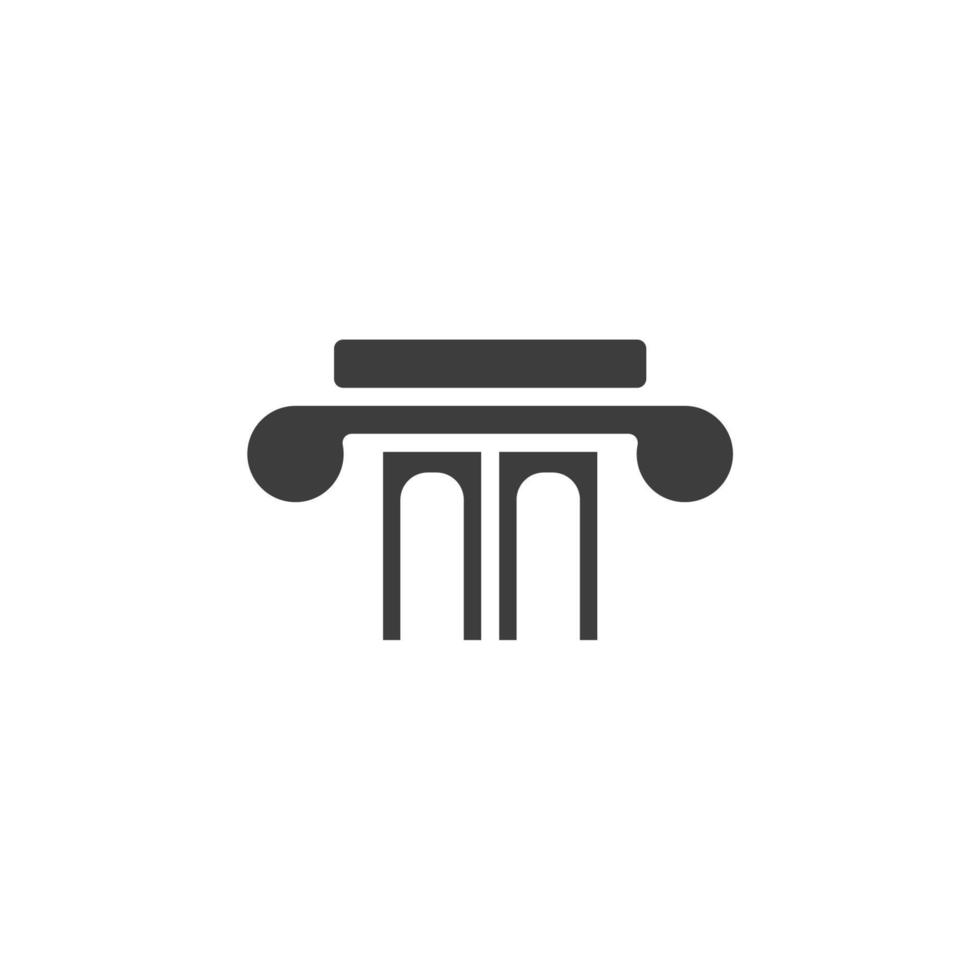 Vector sign of the Pillar symbol is isolated on a white background