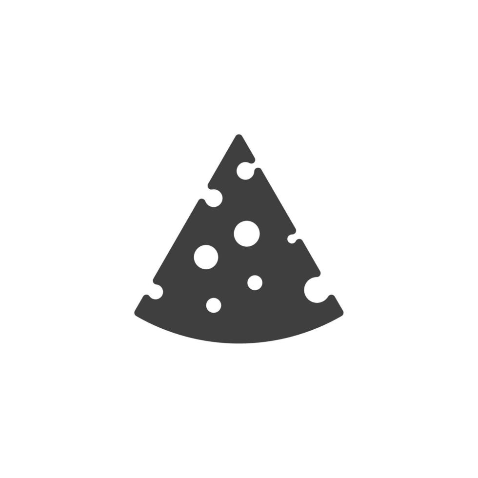 el signo vectorial del símbolo del queso está aislado en un fondo blanco. color de icono de queso editable. vector