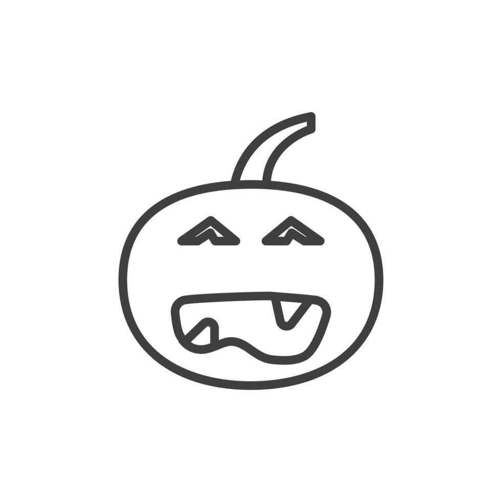 Vector sign of the jack o lantern symbol is isolated on a white background. jack o lantern icon color editable.