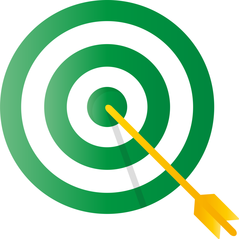 Dart Board Target with Arrow png