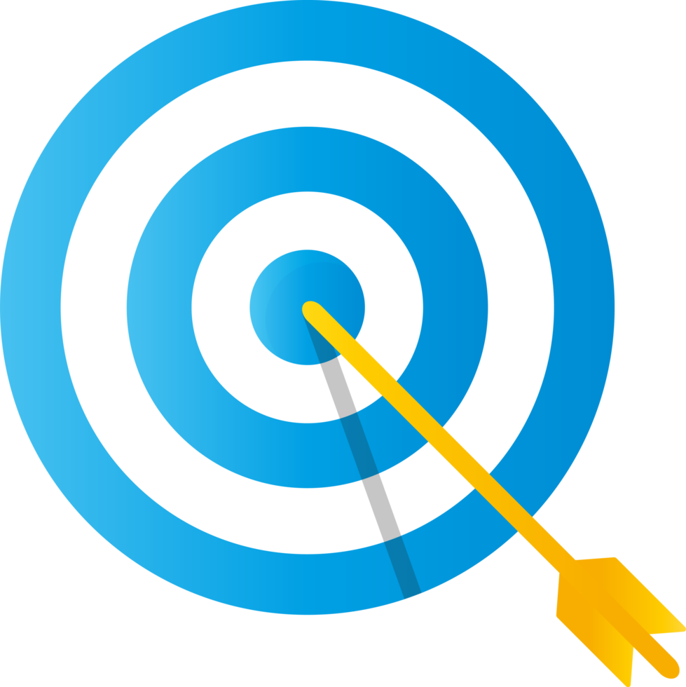 Dart Board Target with Arrow png