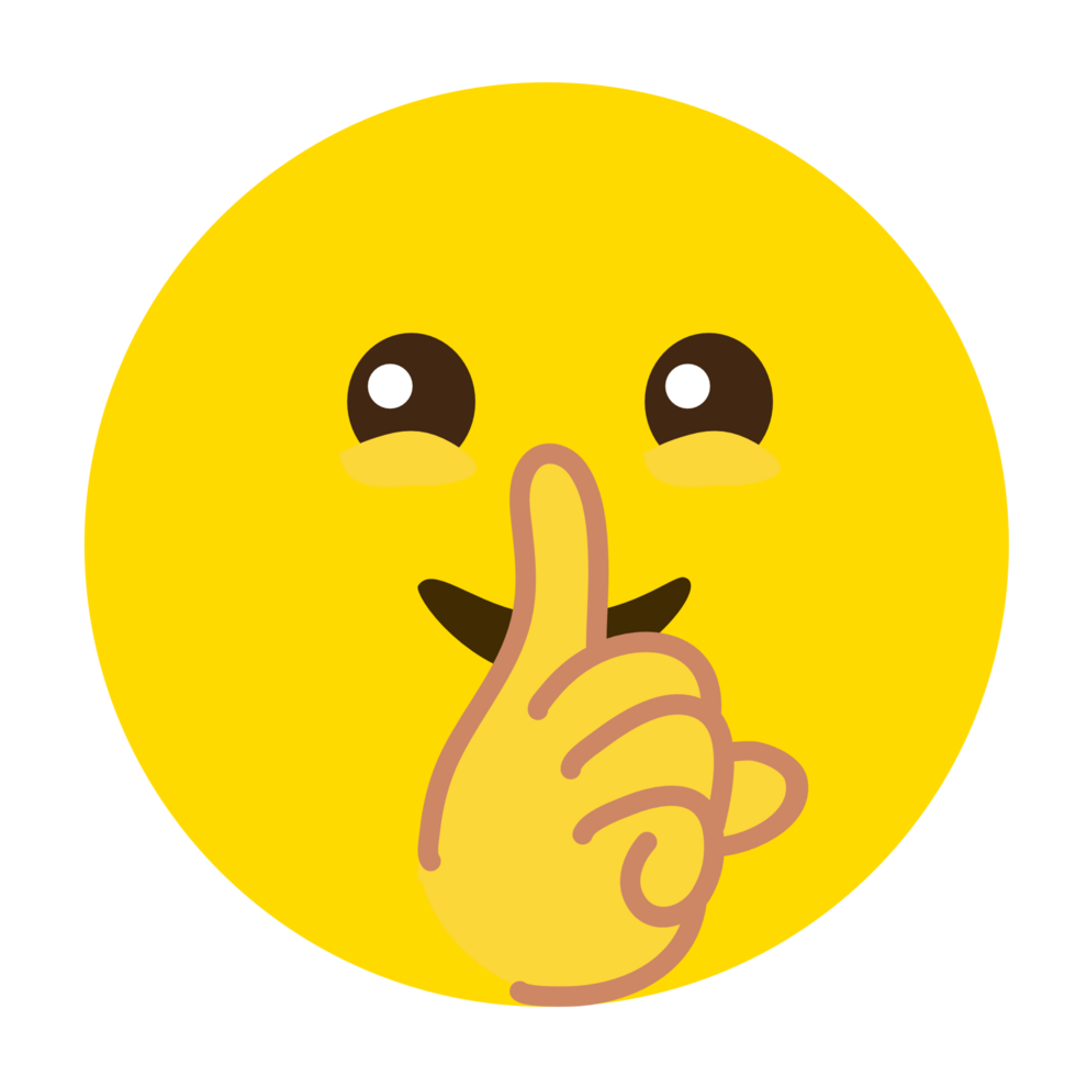 yellow face  Show that don't tell anyone png file