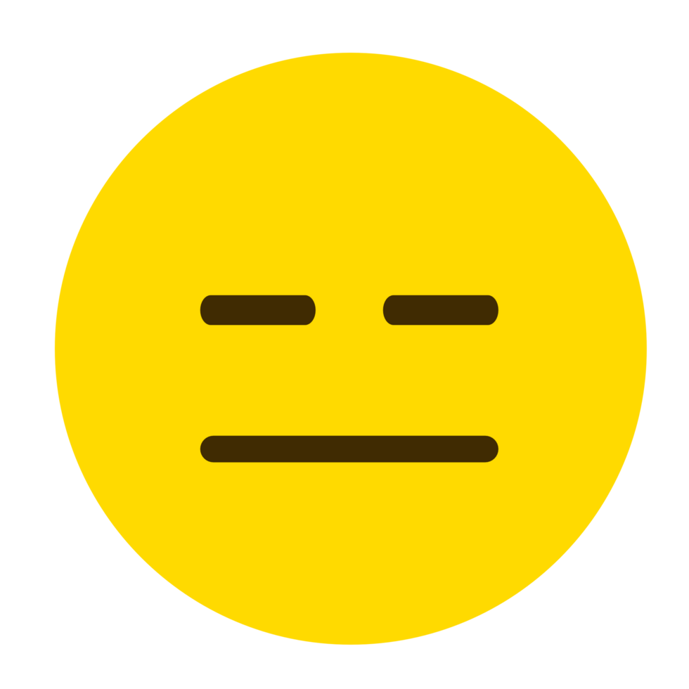 emoji yellow face passive expression PNG file