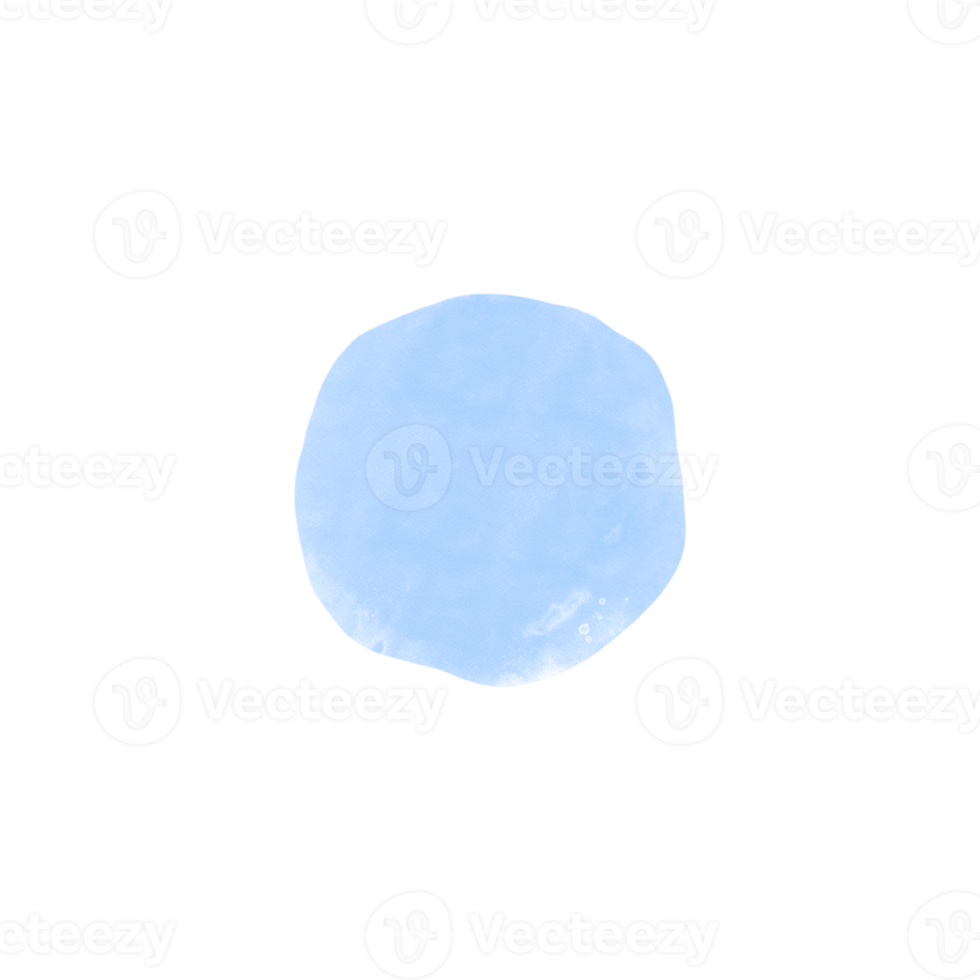 cirkel blå akvarell png