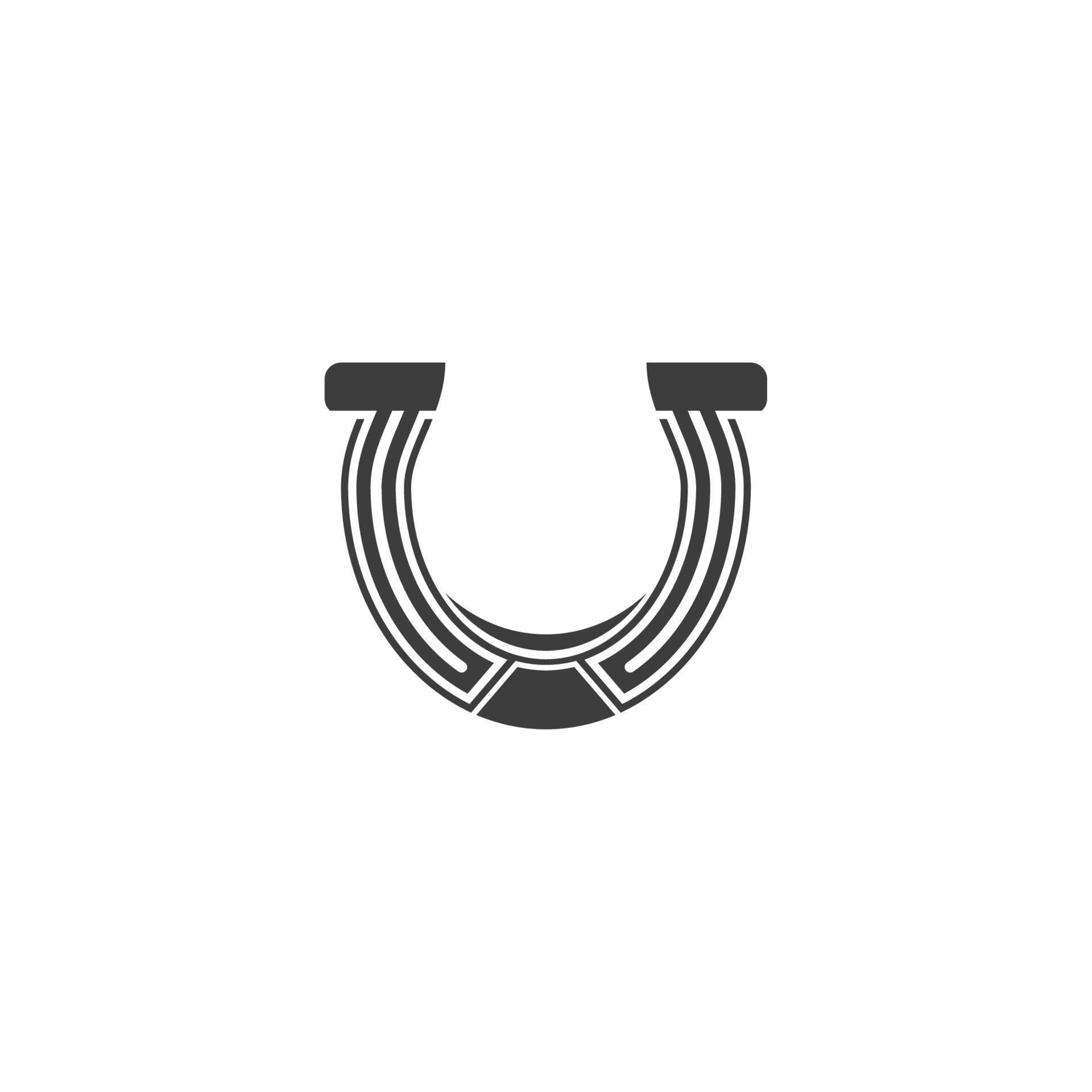 Vector sign of the Horseshoe symbol is isolated on a white background