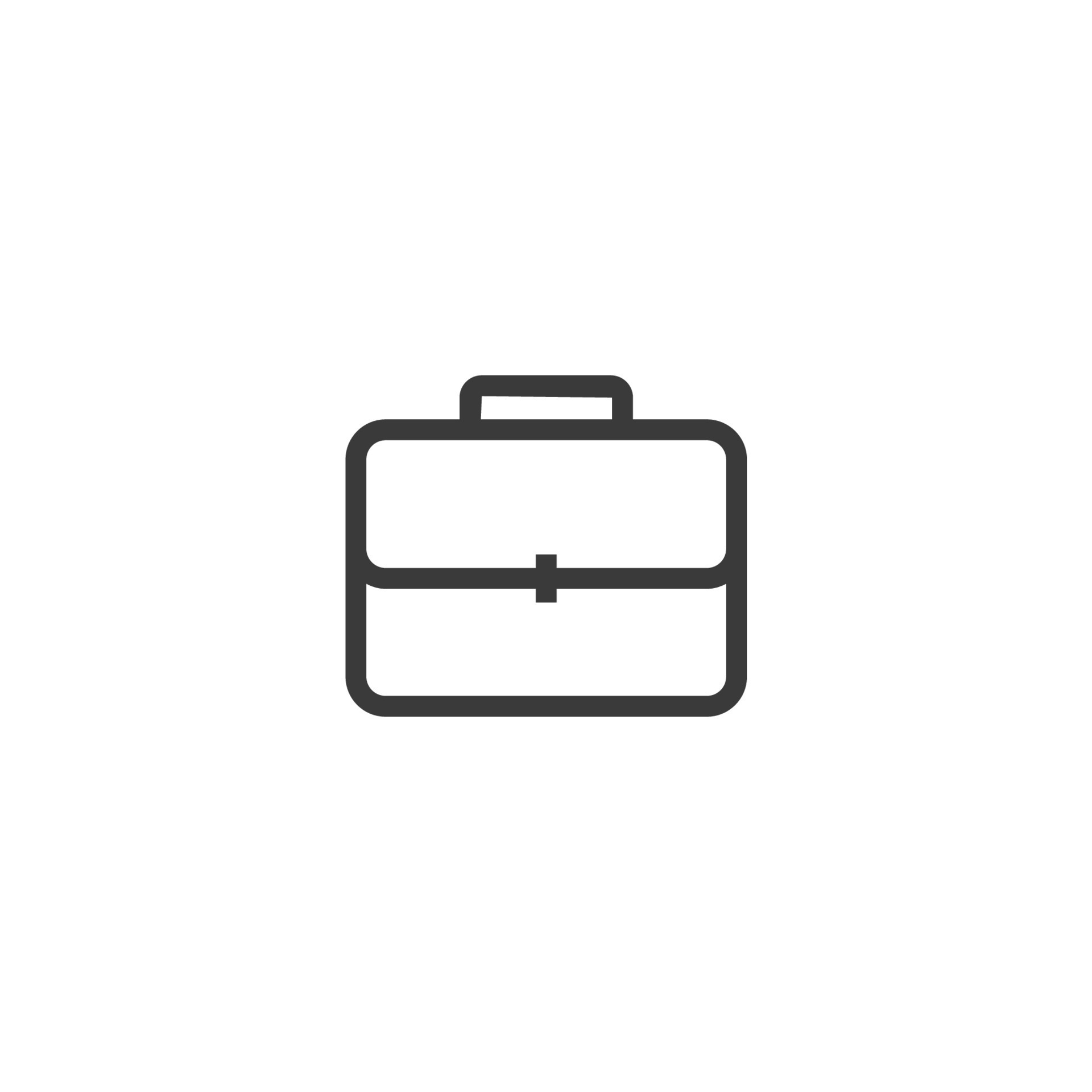 Vector sign of the Briefcase symbol is isolated on a white background. Briefcase icon color