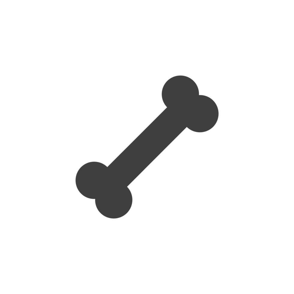 Vector sign of the dog bone symbol is isolated on a white background. dog bone icon color editable.