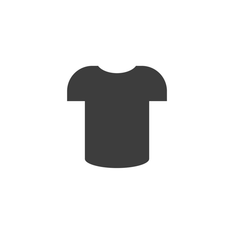 el signo vectorial del símbolo de la camiseta está aislado en un fondo blanco. color del icono de la camiseta editable. vector