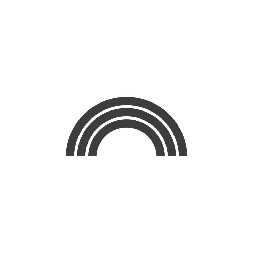 Vector sign of the rainbow symbol is isolated on a white background. rainbow icon color editable.