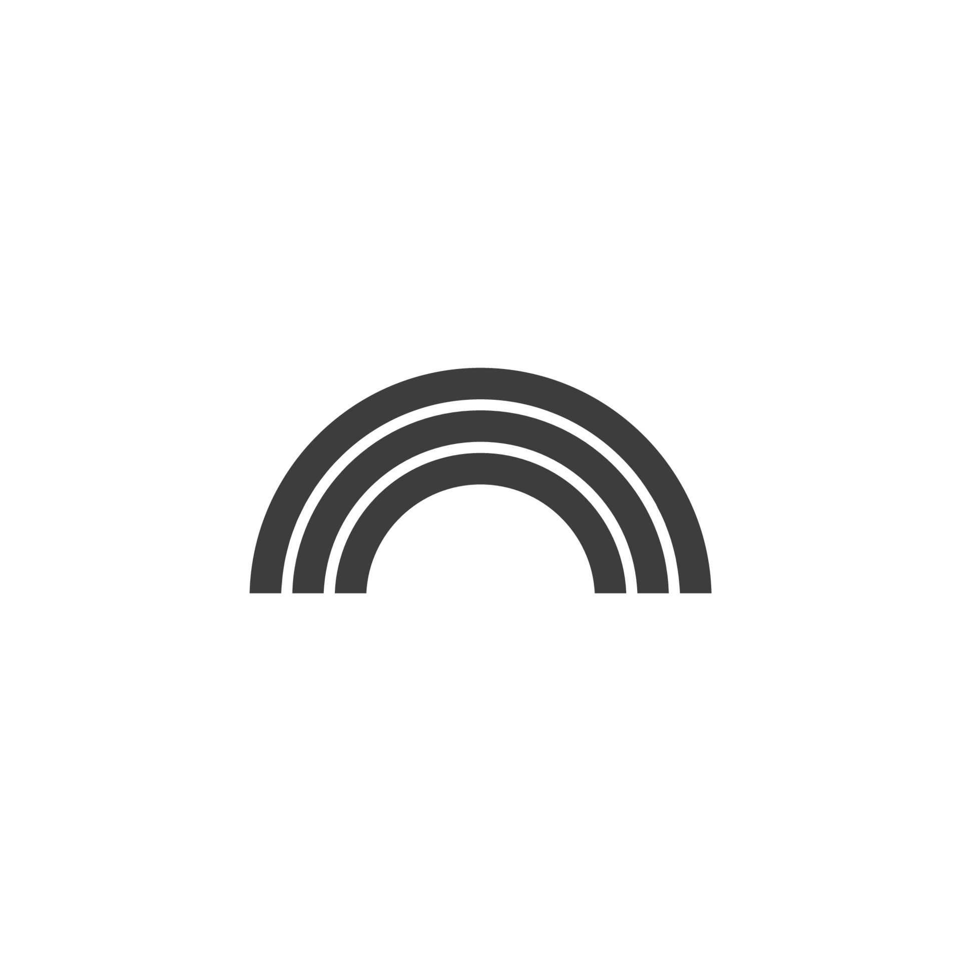 Vector sign of the rainbow symbol is isolated on a white background