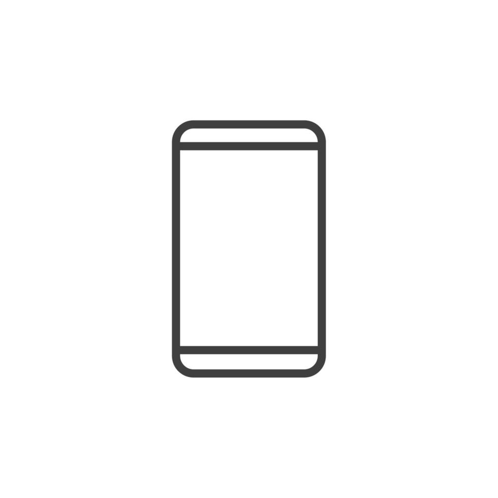 Vector sign of the Smartphone symbol is isolated on a white background. Smartphone icon color editable.