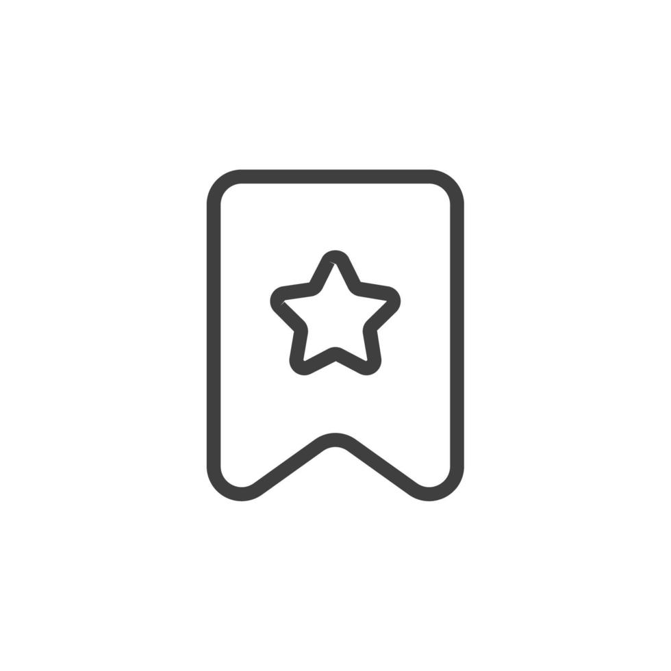 Vector sign of the bookmark symbol is isolated on a white background. bookmark icon color editable.