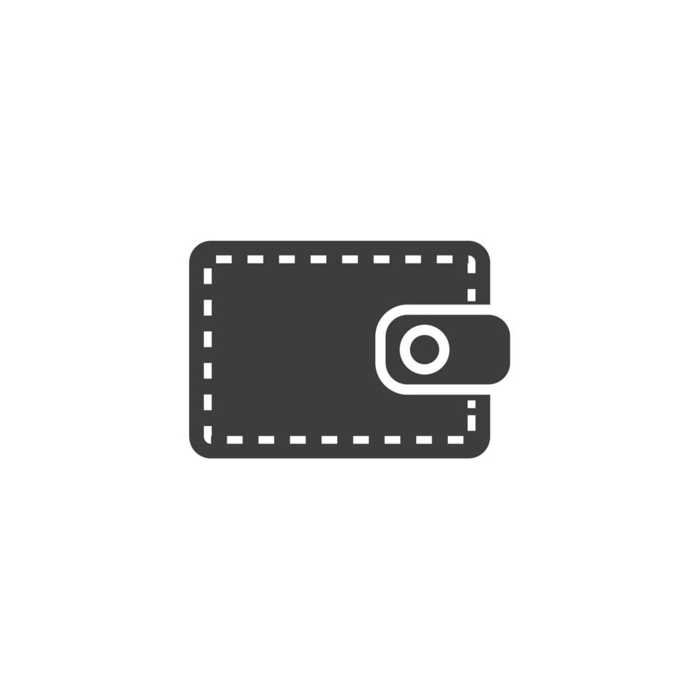 Vector sign of the wallet symbol is isolated on a white background. wallet icon color editable.