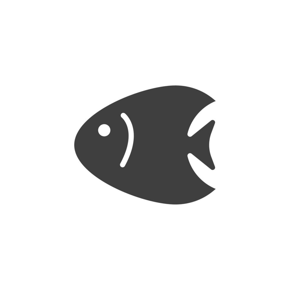 el signo vectorial del símbolo del pez está aislado en un fondo blanco. color de icono de pescado editable. vector