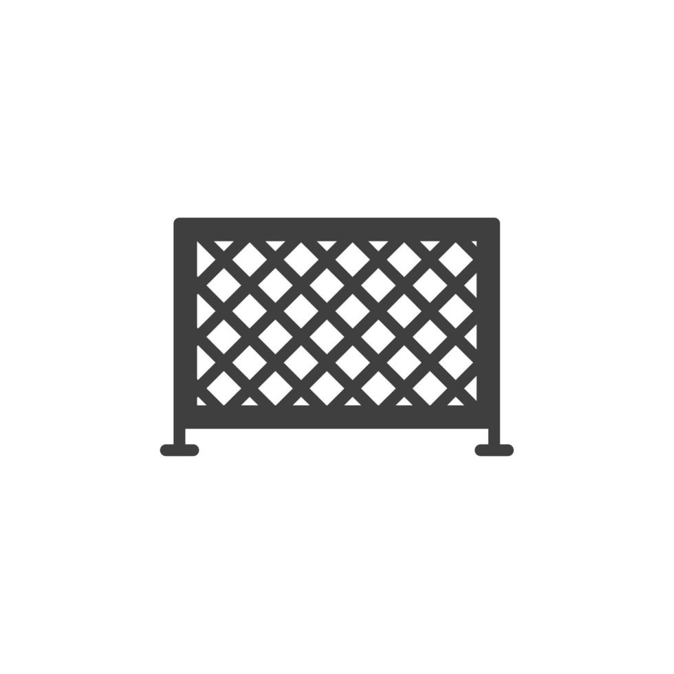 el signo vectorial del símbolo de la cerca está aislado en un fondo blanco. color de icono de valla editable. vector