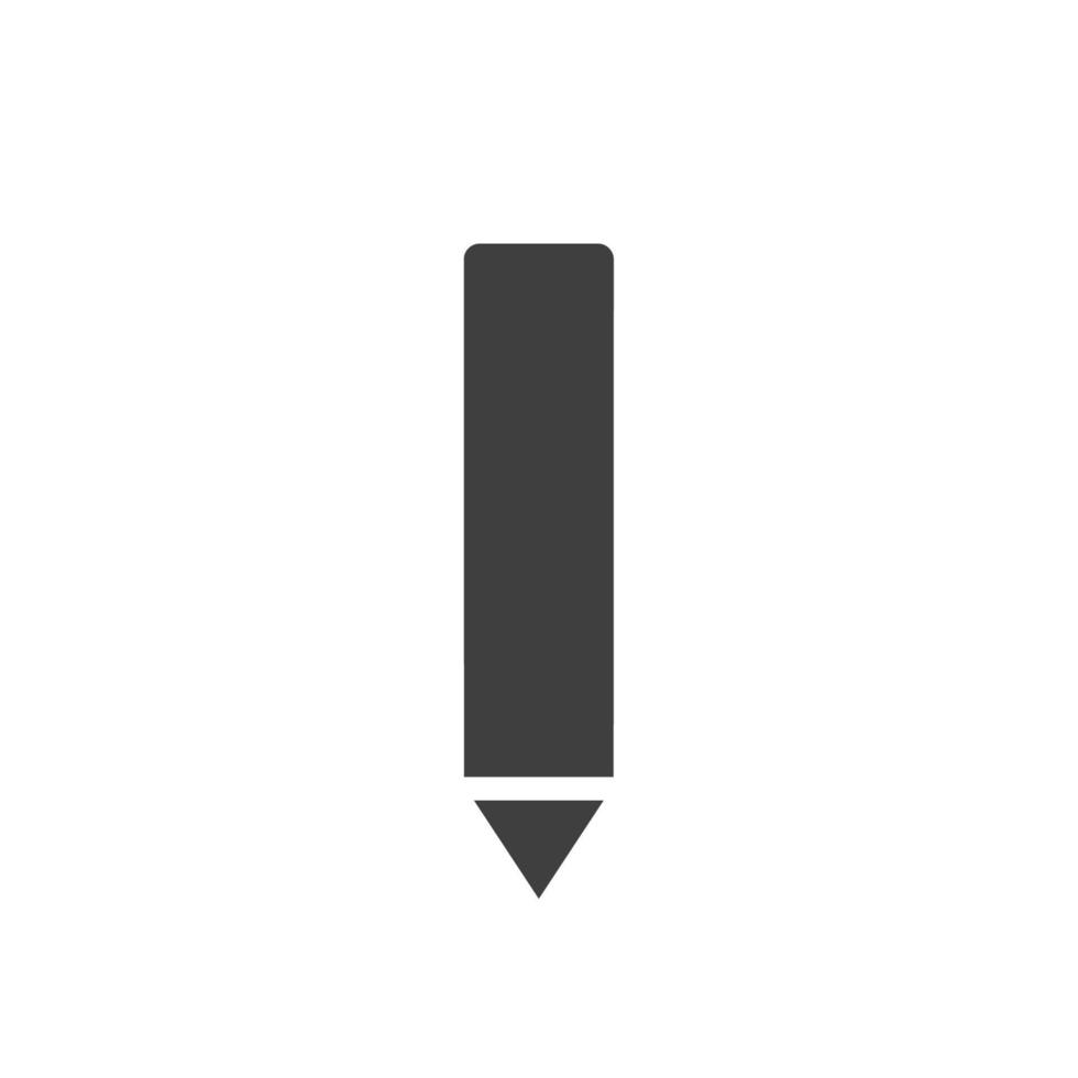 Vector sign of the pencil symbol is isolated on a white background. pencil icon color editable.