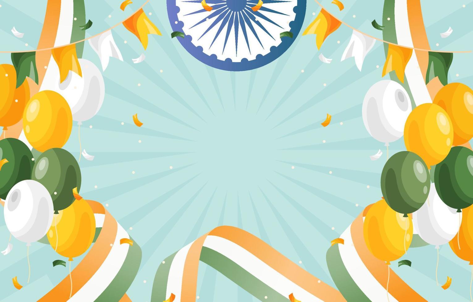 el día de la independencia de la india celebra el fondo del marco de la bandera vector