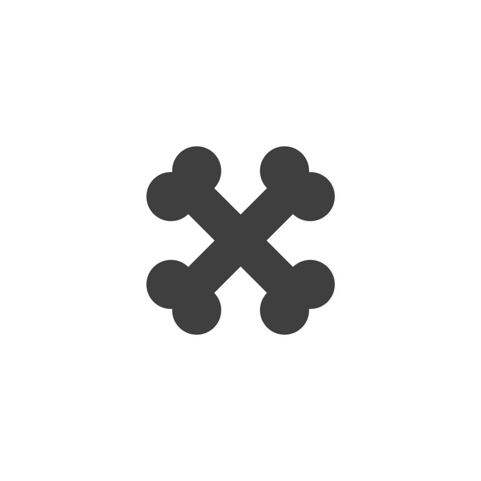 Vector sign of the dog bone symbol is isolated on a white background. dog bone icon color editable.