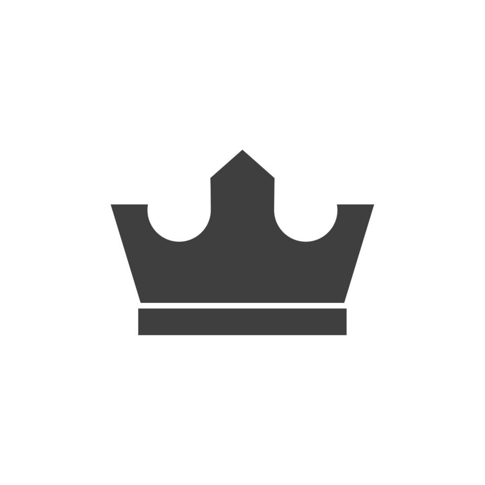 Vector sign of the Crown symbol is isolated on a white background. Crown icon color editable.