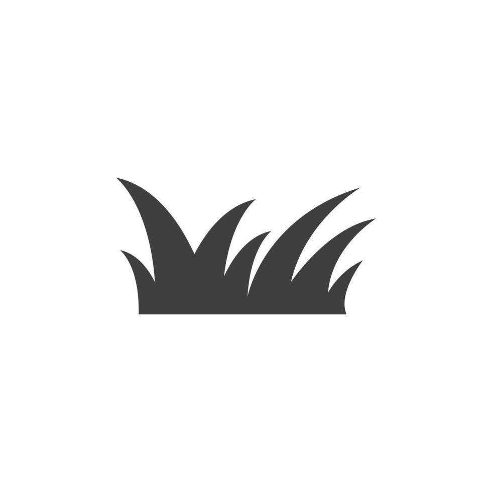 Vector sign of the Grass symbol is isolated on a white background. Grass icon color editable.