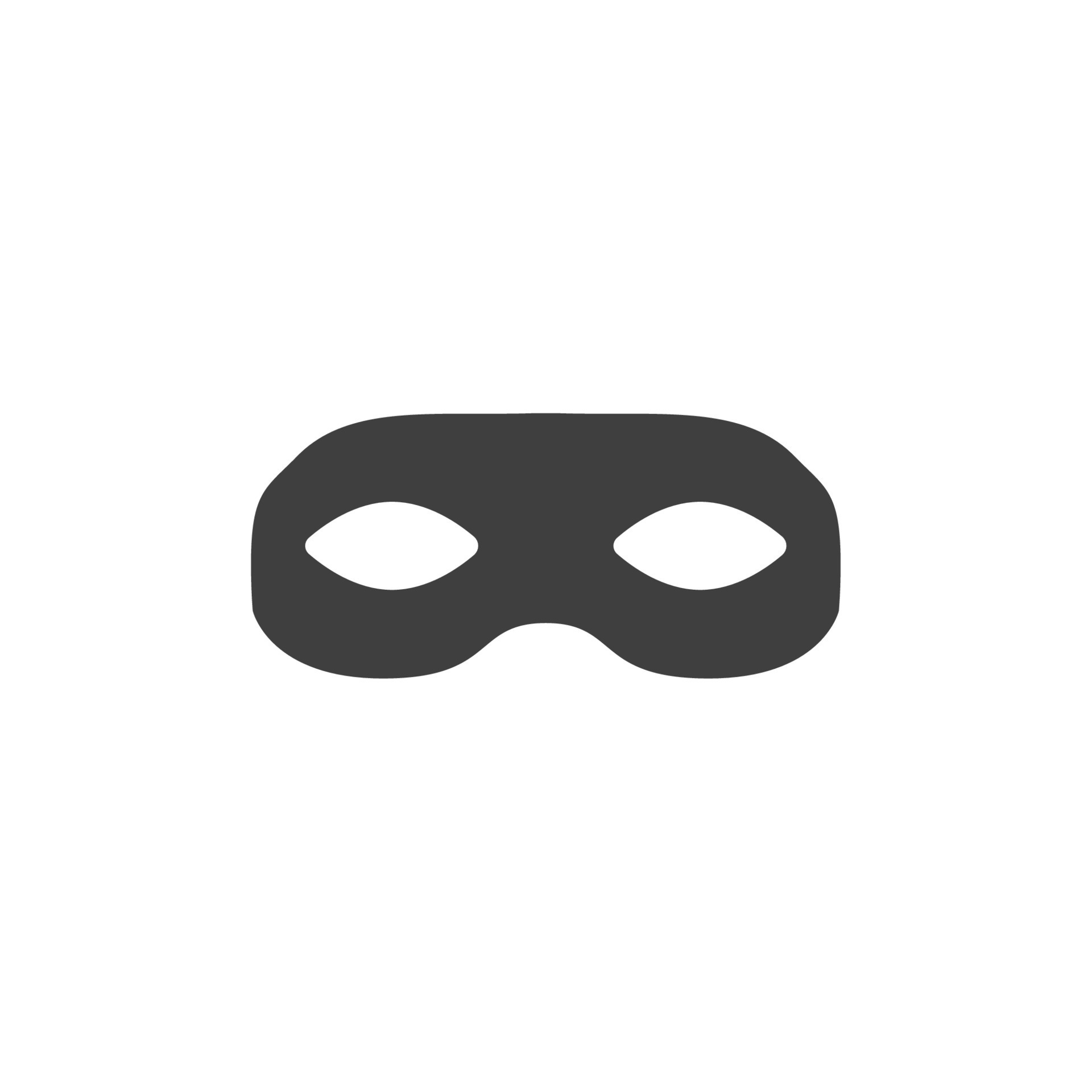 Vector sign of the anonymous mask symbol is isolated on a white ...