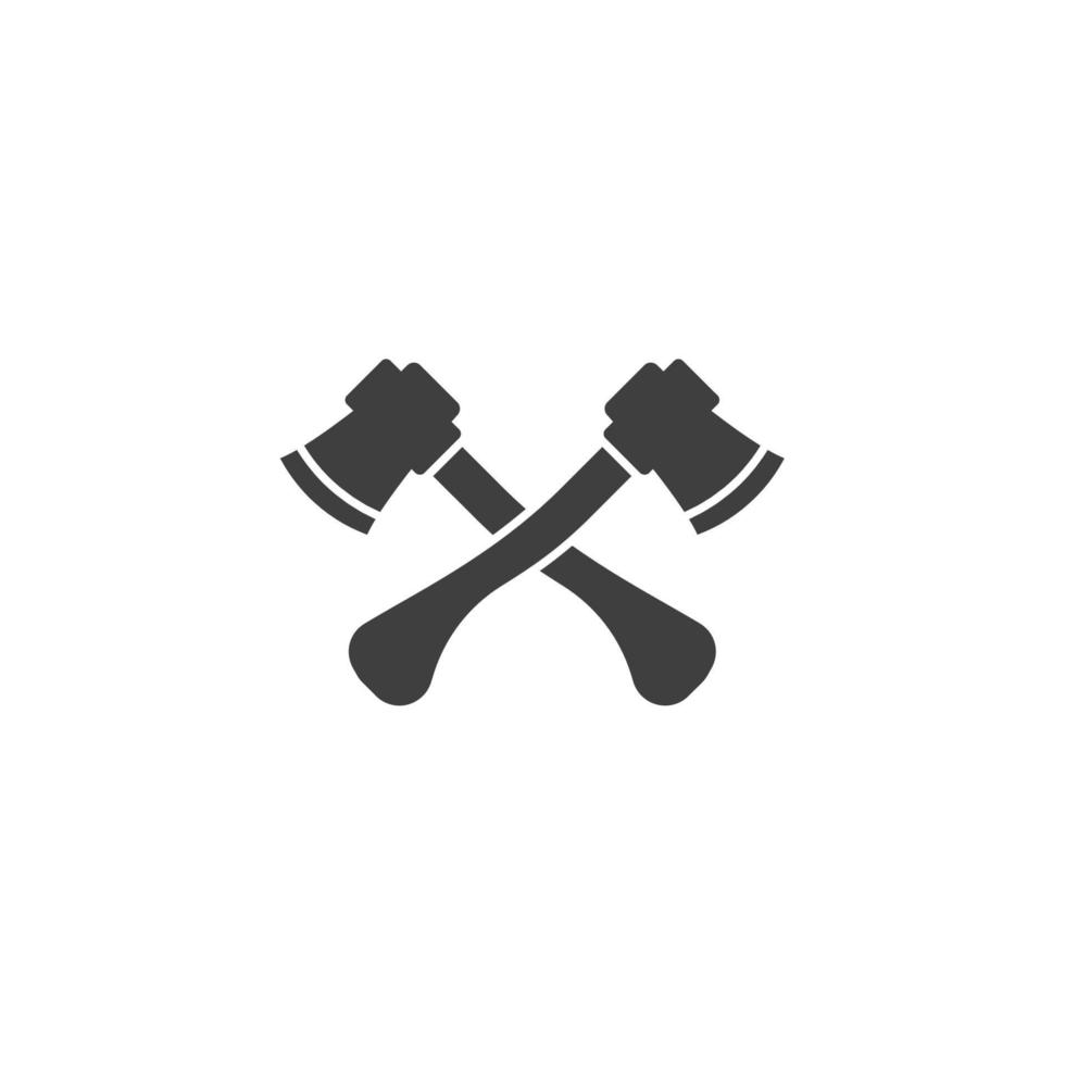 Vector sign of the Axe symbol is isolated on a white background. Axe icon color editable.