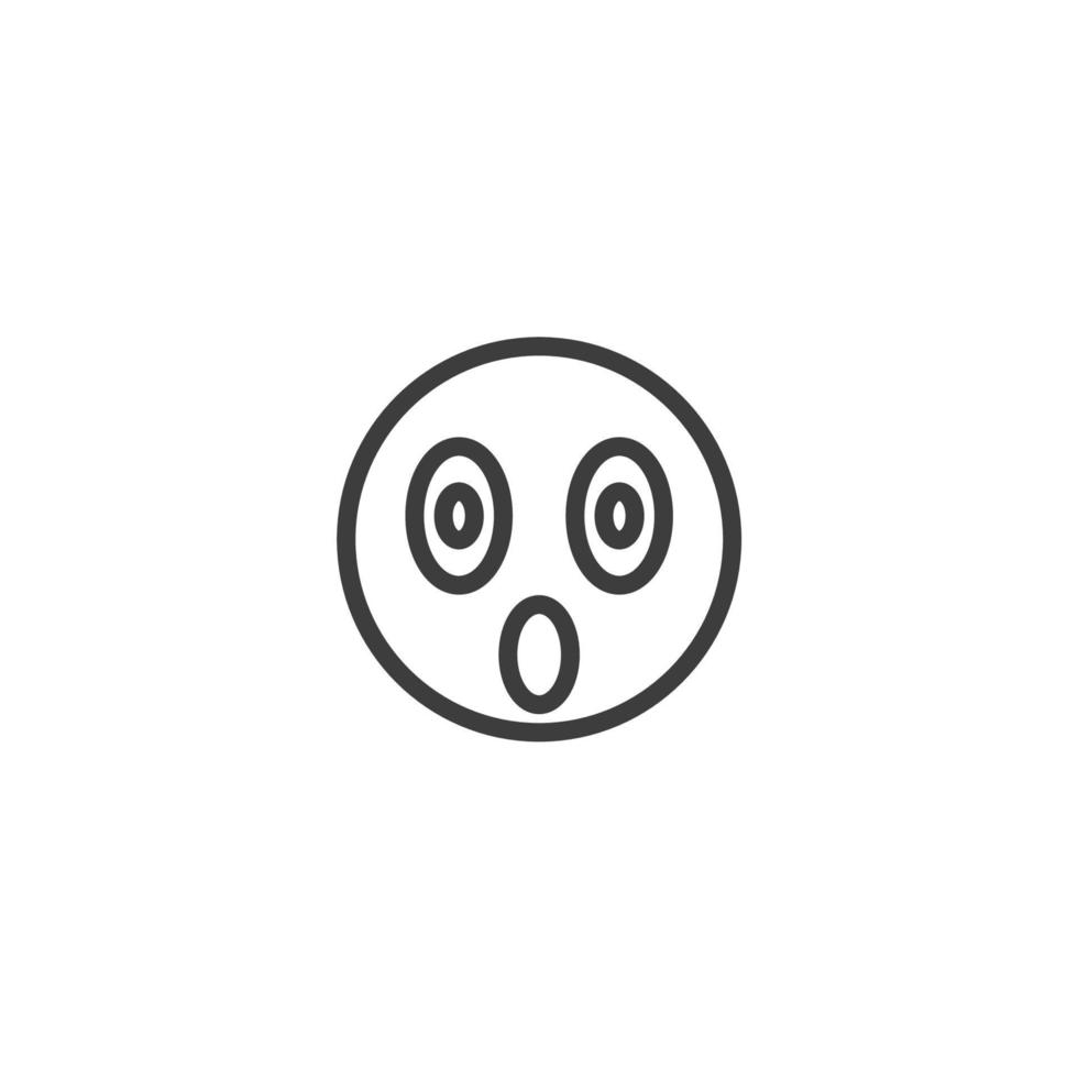 Vector sign of the emoticon face symbol is isolated on a white background. emoticon face icon color editable.