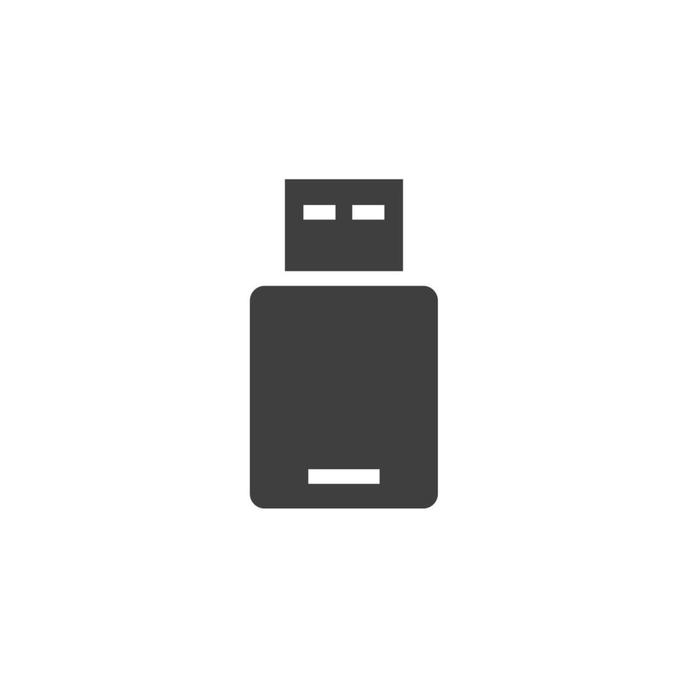 Vector sign of the usb symbol is isolated on a white background. usb icon color editable.