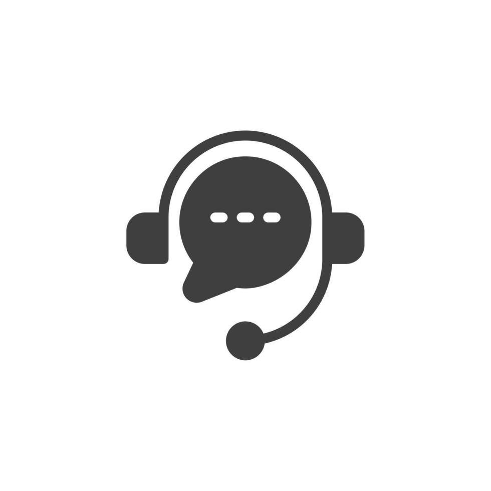 Vector sign of the call center symbol is isolated on a white background. call center icon color editable.