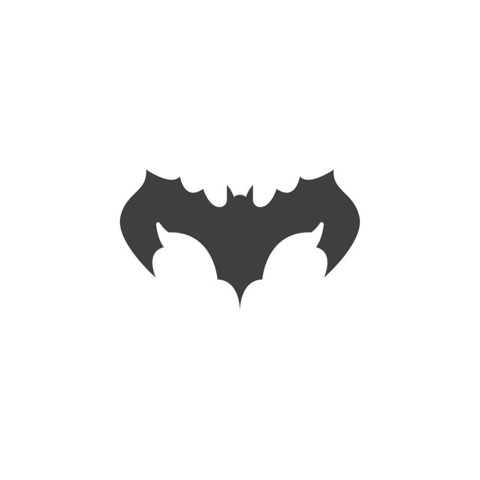 Vector sign of the bat symbol is isolated on a white background. bat icon color editable.