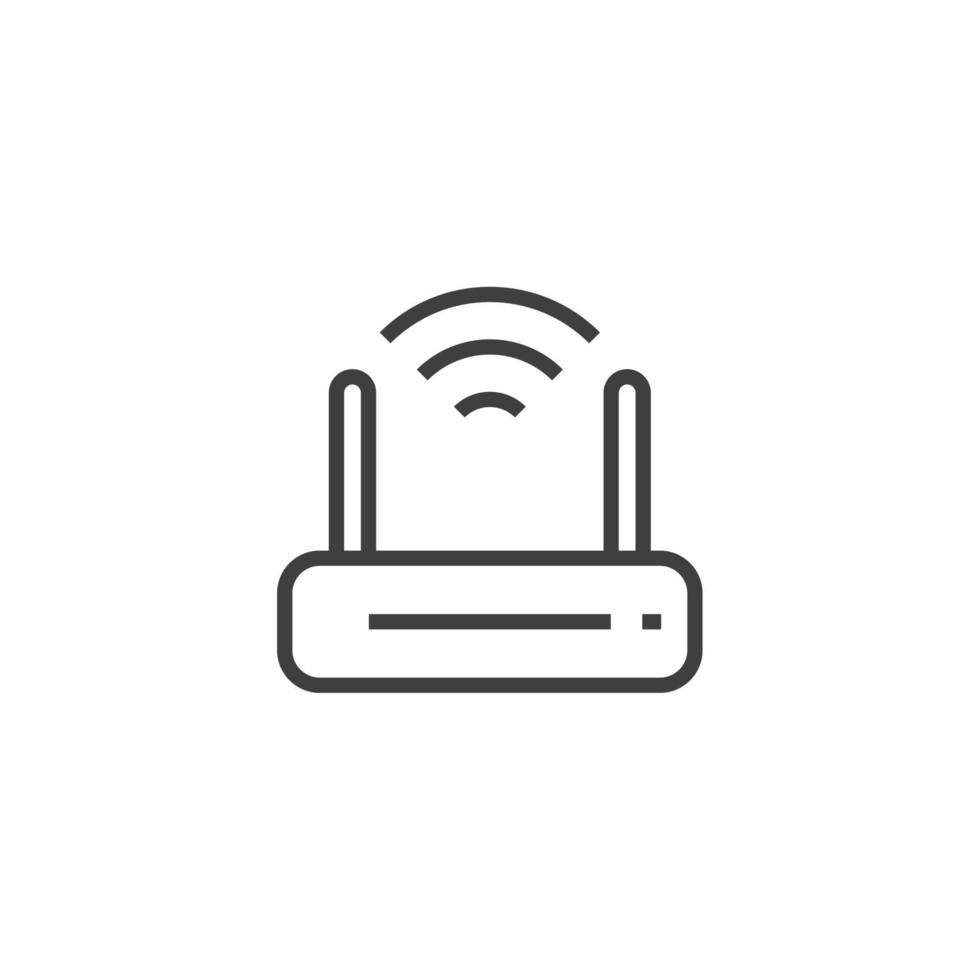 Vector sign of the router symbol is isolated on a white background. router icon color editable.