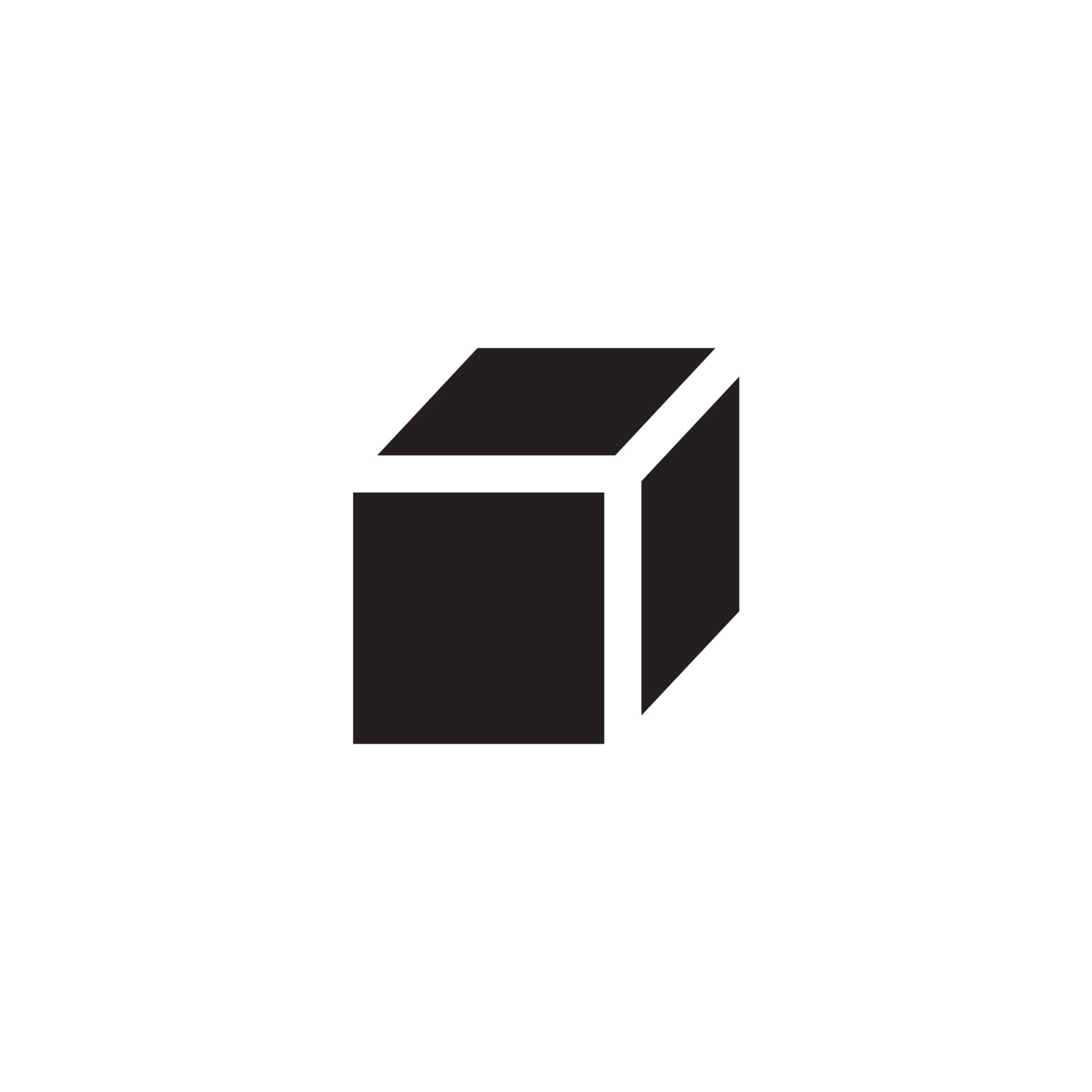 Vector sign of the Cube symbol is isolated on a white background. Cube