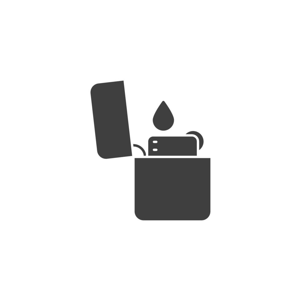Vector sign of the fire lighter symbol is isolated on a white background. fire lighter icon color editable.