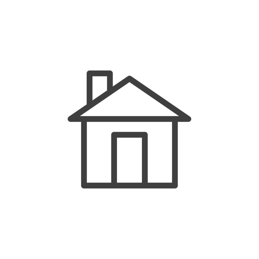 el signo vectorial del símbolo de la casa está aislado en un fondo blanco. color del icono de inicio editable. vector