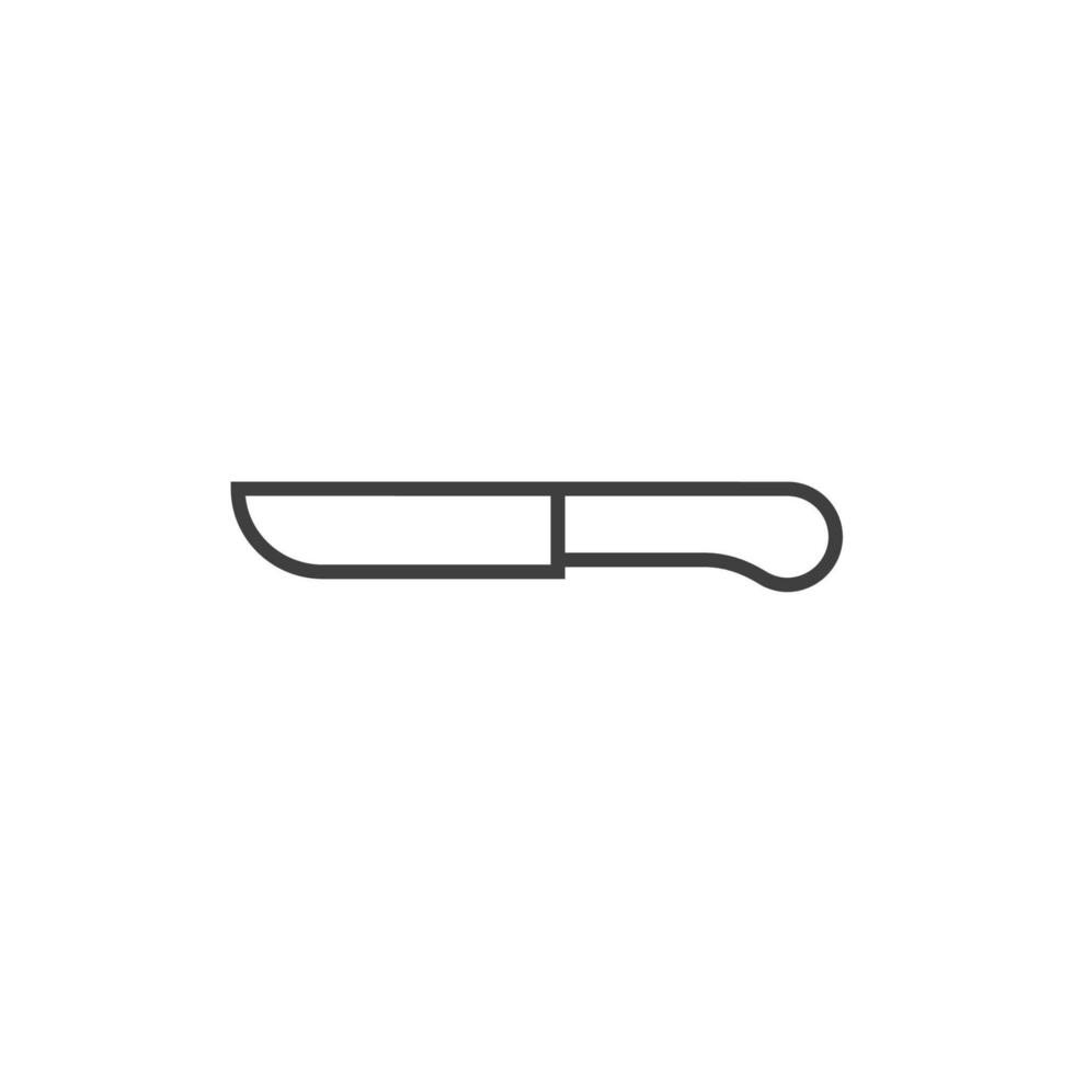 Vector sign of the knife symbol is isolated on a white background