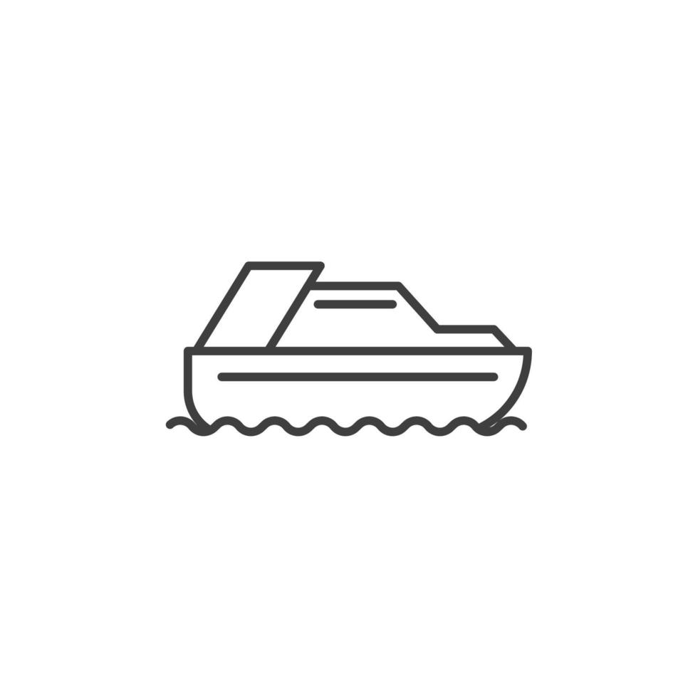 Vector sign of the ship symbol is isolated on a white background. ship icon color editable.