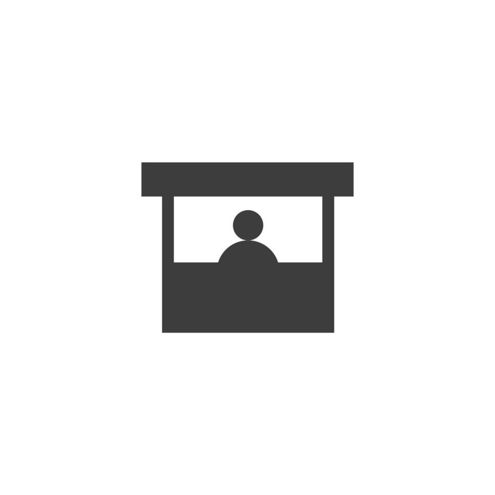 Vector sign of the promo stand symbol is isolated on a white background. promo stand icon color editable.