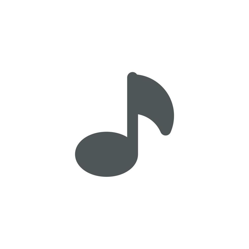 Vector sign of the music note symbol is isolated on a white background. music note icon color editable.