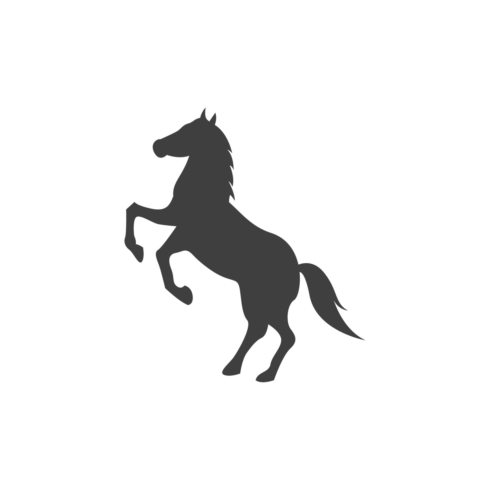 Vector sign of the horse symbol is isolated on a white background