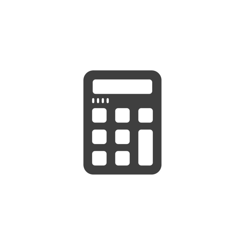 Vector sign of the Calculator symbol is isolated on a white background. Calculator icon color editable.