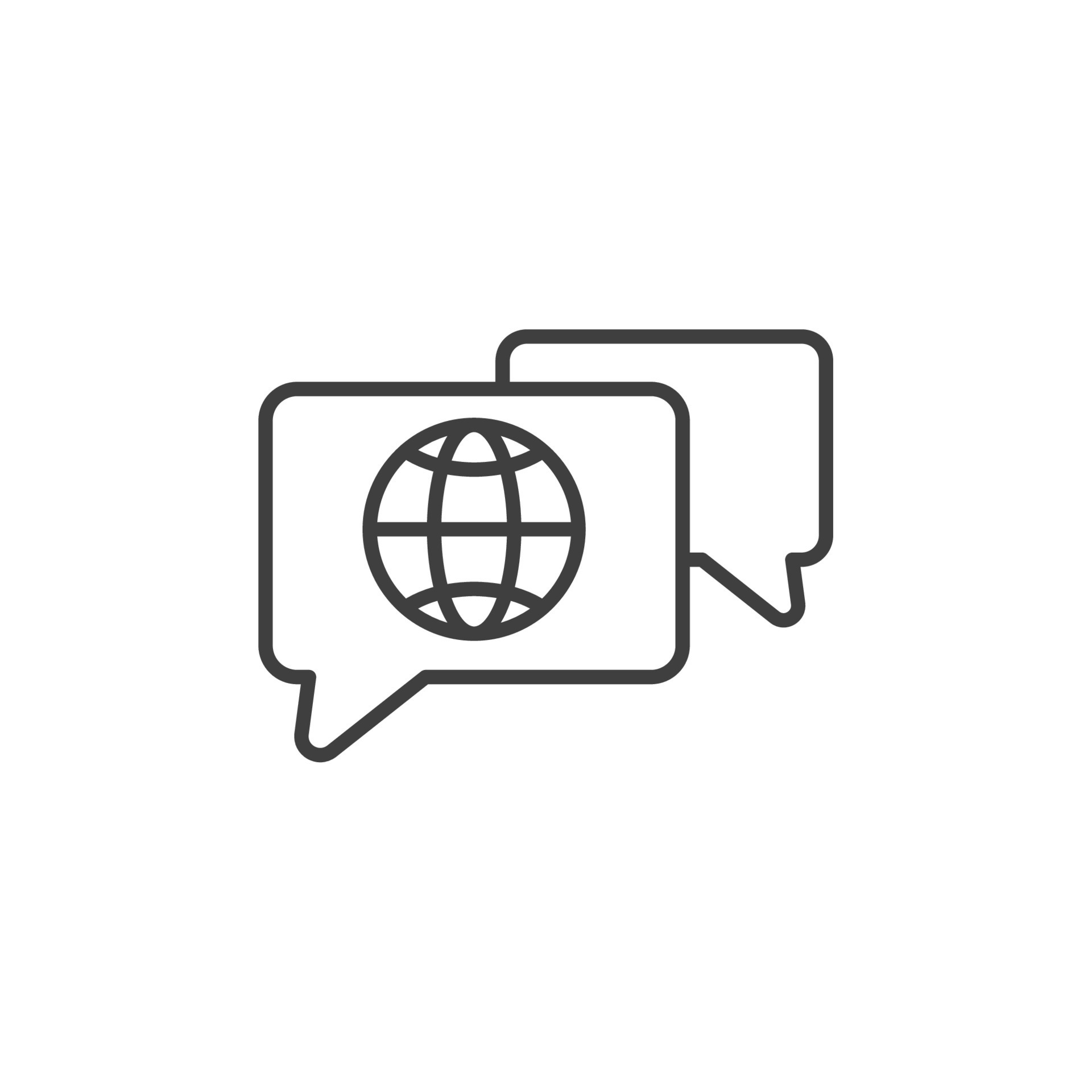Vector sign of the Language Translation symbol is isolated on a white